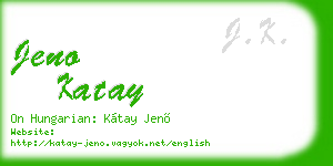 jeno katay business card