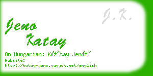 jeno katay business card